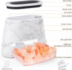 SALKING 2-in-1 Ultrasonic Essential Oil Diffuser & Himalayan Salt Lamp, Aromatherapy Diffuser Cool Mist Humidifier with 3 Brightness, Salt Therapy Lamp, 100% Pure Himalayan Salt Rock, 150ml (Marble)