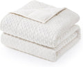 Wemore Minky Dot Weighted Blanket for Adults Queen Size 12 lbs, Soft Cozy Heavy Blanket for Bed and Couch, Breathable Blanket for All-Season with Glass Beads, White 60 x 80 inches