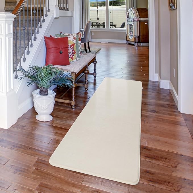 Andecor Shag Runner Rug for Bedroom Living Room, 2x6 Cream White Washable Fluffy Hallway Runner Area Rugs for Kitchen Boys Girls Kids Room Home Decorations Carpet