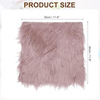 PATIKIL 12" Locker Rug, Small Area Rug Mini Faux Fur Rugs Small Locker Carpet Soft Fluffy Tiny Photography Props Square for Nail Photo Tabletop Background Picture Decoration, Purple