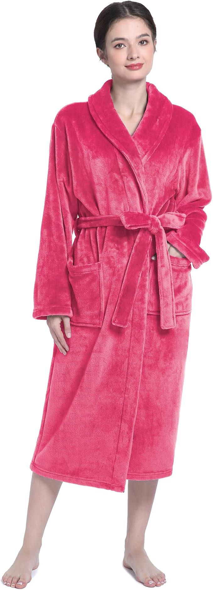 Plush Soft Robes for Women, Premium Fleece Womens Robe Cozy Warm Bathrobe