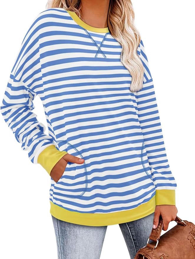 Magritta Women's Long Sleeve Leopard Color Block Tunic Comfy Crewneck T Shirt Tops Black XL
