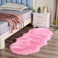 Super Soft Fluffy Faux Fur Sheepskin Rugs Bedroom Floor Sofa Living Room Plush Carpet Sofa Cover Bedside Rugs (2x3 ft Sheepskin, Rose Pink)