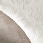 MIULEE Luxury Super Soft Fluffy Area Rug Faux Fur Plush Large Sheepskin Rug Decorative Christmas Shaggy Carpet for Bedside Sofa Floor Nursery 3 x 5 Feet, White