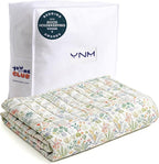YnM 12lbs Weighted Blanket for Adults, Cooling Nylon/PE Heavy Bed Throw Blanket with Cooling Glass Beads for All Season Use, Ideal for ~110lbs (60x80 Inches, Queen, Jungle Bloom)