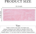 duduta Pink Faux Fur Spring Easter Dresser Runner, Soft Fluffy Coffee Table Runner Nightstand Cover Girls Room Decor 11.8 in x 31.5 in
