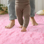YJ.GWL Soft Area Rugs Fluffy Runner Rug for Bedroom Living Room 2x6 Feet, Pink Shag Rug Plush Carpet Non Slip for Nursery Dorm, Fuzzy Bedside Rug for Kids Boys Girls Room Home Decor
