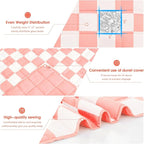 Pink Checkered Weighted Blanket for Adults 20lbs, 48"x72" Full Twin Size Cooling Plaid Heavy Throw Blanket for 130-220lbs, Microfiber Soft Thick Big Blankets Weighted Comforter Gift for Sleeping