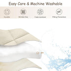 ZPECC Toddler Down Alternative Comforter, 39x47 Hypoallergenic Baby Blanket Quilt, Soft Breathable Lightweight All Season Kids Duvet Insert for Crib Stroller Cot Daycare, Cream Stripe