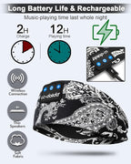 LC-dolida Sleep Headphones Bluetooth Music Wireless Band Headphones with Thin HD Stereo Speakers Perfect for Side Sleepers, Sport, Yoga, Travel