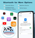 Toddler Headband Headphones Wireless, Kids Bluetooth Earphones for iPad, Safe Volume - Wired School Headphones with 3.5 MM Jack, Sleep Mask for Kids, Travel Accessories Gift for Boys & Girls (Panda)