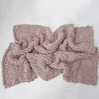 vctops Boho Chenille Chunky Knit Throw Blanket Super Soft Warm Cozy Hand Knit Blankets for Couch Bed Sofa Chair (Camel Grey,51"x63")