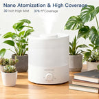 Megawise Cool Mist Humidifier with Top Refill Design, 2L Capacity, High Mist Output, No Leakage, and 7 Color Night Light