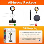 JIMEI Sunset Lamp Projector Led Lights for Bedroom Night Light RGB Lights Sun Sunlight Sunrise Lamp 10w 360° Rotation Mood Lighting Home/Room Decor Gifts for Women,Desktop Multicolor