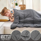 Weighted Blanket Kids 3lbs, 36"x48", Cooling Heavy Throw Blanket for 20-40lbs, Microfiber Soft Thick Big Blankets Weighted Comforter Breathable Gift for Sleeping, Grey