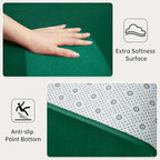 Andecor Shag Runner Rug for Bedroom Living Room, 2x6 Green Washable Fluffy Hallway Runner Area Rugs for Kitchen Boys Girls Kids Room Home Decorations Carpet