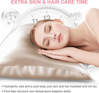 Silk Body Pillow Cover with Zipper, Mulberry Silk Pillow Cases Body Size Ultra Smooth and Soft Breathable Cooling Silk Satin Body Pillowcase for Hair and Skin (20x54 Inches, 1 Pack)