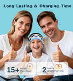 Toddler Headband Headphones Wireless, Kids Bluetooth Earphones for iPad, Safe Volume - Wired School Headphones with 3.5 MM Jack, Sleep Mask for Kids, Travel Accessories Gift for Boys & Girls (Panda)