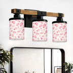 Vanity Lights for Bathroom Wall Lights for Bedroom Living Room Soft Pink Watercolor Abstract Organic Shapes Modern Bathroom Light Fixtures Wall Sconces 3 Light Home Decor