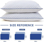 Bed Pillows Queen Size Set of 2 for Sleeping, Soft and Supportive Bed Pillows with Memory Foam Filling for Side, Back and Stomach Sleepers, Neck Supportive-Queen Size, 2 Pack