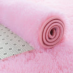Softlife Light Pink 8x10 Area Rug for Living Room, Fluffy Shag Plush Rugs for Bedroom Girls, Shaggy Soft Fuzzy Kids Large Carpet for Dorm Bedside Ultra Cozy Non-Slip Indoor Decor