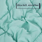 HIG Reversible Lightweight Comforter - All Season Down Alternative Summer Duvet Insert Blue Quilted Bedding Comforter with Corner Tabs Twin/Twin XL Size Aqua Blue/Light Grey