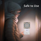 Mandala Floral Night Lights Plug into Wall Ethnic Mandala Night Light 0.5W Sleep Friendly for Boys Girls Led Night Light Dusk to Dawn Sensor Nightlight for Stairway/Hallway/Kitchen
