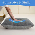 MOLCLCUY Memory Foam Pillows King Size Set of 2 Adjustable Cool Pillow for Side Back Stomach Sleepers Luxury with Washable Cover
