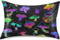Satin Pillowcase for Hair and Skin, Watercolor Mushrooms Silk Pillowcase Soft and Cozy Body Pillow Covers, King Size Satin Pillow Cases with Envelope Closure(20x40 Inch), 1PC