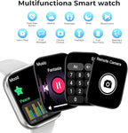 Smart Watch for Men Women, 1.83" HD Touchscreen Fitness Watch with Bluetooth Call & Message Notifications, 110+ Sport Modes, 24/7 Heart Rate/Sleep Monitor, IP68 Waterproof Fitness Tracker, Silver Gray