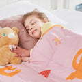 HOSUKKO Weighted Blanket - 7 lbs Pink Cat Heavy Blanket - Small Size Breathable Blanket(41 * 60 inches, 7 lbs)