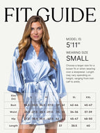 Turquaz Women's Bride Bridesmaids Silky Robe Satin Kimono Robes for Women Lingerie