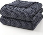 Topcee Weighted Blanket King Size (20lbs 80"x87"), Minky Dots Heavy Blanket for Woman, Man Sleeping, Soft, Cozy and Cooling Weighted Throw Blankets, Machine Washable, Grey
