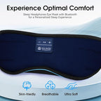 LOVE EYE Sleep Headphones Bluetooth 5.4 Sleeping Eye Mask Wireless Music Earphones with HD Speakers for Side Sleepers Total Blackout Cotton Mask for Travel, Home, Office, Unique Gifts