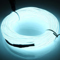 JIGUOOR EL Wire Battery Pack 9.8ft / 3m Bright Neon Light Strip 360° Illumination Neon Tube Rope Lights for DIY, Festival, Party Decoration, Pub, Halloween, Chrismas (9.8ft / 3m, White)