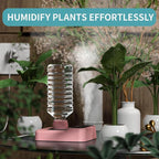 Travel Humidifier, Portable Small Humidifier for Plants, Bedroom, Office, Hotel or Car, 5000mAh Battery Operated Mini Cool Mist Humidifiers, Quiet 23dB, Auto-off, Night Light and BPA-Free, Pink