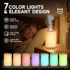 URPOWER 100ML Essential Oil Diffusers for Home with Linen Cover 7 Color Changing Lights, Timer & Auto-Off Scent Diffuser Oil Machine Humidifier Aromatherapy Air Diffusers for Bedroom, Office