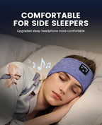 Perytong Sleep Headband Headphones, Sleeping Bluetooth 5.4 Headphones for Side Sleepers, Over-Ear Earphones with Ultra-Thin Stereo Speakers, Soft Sleep Mask Sports Headband for Men Women, Gadgets
