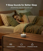Dreamegg Portable White Noise Sound Machine, 4-7-8 Guided Visual Meditation Breathing Light, 9 Soothing Sounds, Rechargeable Sound Machine for Sleep, Anxiety Relief, Travel, Gifts, Adults