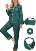 DOLOS Silk Satin Pajama Set for Women Short/Long Sleeve 2-Piece Silky Pajamas for Women Button Down Pjs Sleepwear Loungewear