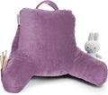 Clara Clark Reading Pillow for Kids & Teens with Shredded Memory Foam, Backrest Pillows for Reading Watching and Gaming, Use on The Couch, Bed, Floor, Adjustable Support, Washable Cover Lavender Dream