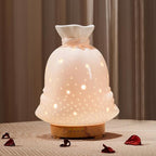 160ML Ceramic Diffuser for Essential Oils Lucky Bag Aromatherapy Diffuser Ultrasonic Cool Mist Humidifier with Intermittent Mist Modes Waterless Auto Off for Room Office