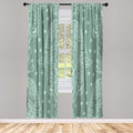 Lunarable Hamsa Window Curtains, Egyptian Boho Hand Shape Pattern Eye Design Bridal Night Inspired Art, Lightweight Decorative 2-Panel Set & Rod Pocket, Pair of - 28" x 84", Laurel Green