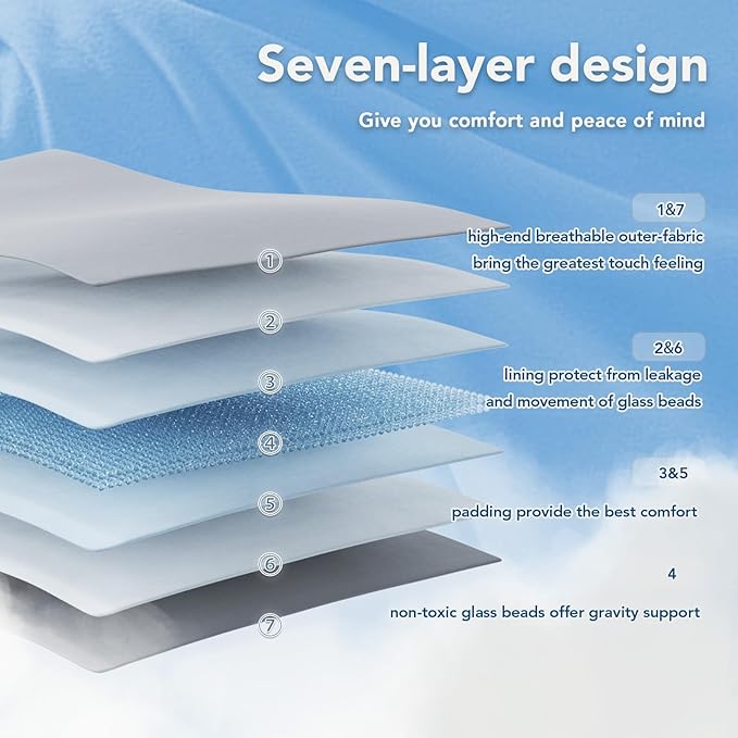Topcee Weighted Blanket for Adults (15 lbs, 60" x 80") Queen Size Soft Cooling Heavy Blanket Sleeping, Apply to 130-160 lbs Body, Thick Breathable Blanket with Glass Bead, Easy Care