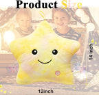 Kids Star Pillow Light Up Stuffed Animal for Girls Decorative Pillows Plushies for Boys Children Teens Adults Gifts on Birthday Christmas Valentines,Twinkle Star Throw Pillow Night Plush Toys