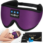 MUSICOZY Bluetooth Sleep Headphones Eye Mask Set – 2-Pack Wireless Sleep Masks for Men and Women
