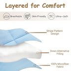 ZPECC Toddler Down Alternative Comforter, 39x47 Hypoallergenic Baby Blanket Quilt, Soft Breathable Lightweight All Season Kids Duvet Insert for Crib Stroller Cot Daycare, Baby Blue
