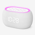 ANJANK White Noise Sound Machine Alarm Clock with Hi-Fi Bluetooth Speaker, 21 Soothing Sounds/7 Night Lights, 0-100% Dimmer/Sleep Timer/Volume Control, Soother for Adults Kids Sleeping, Bedroom, White