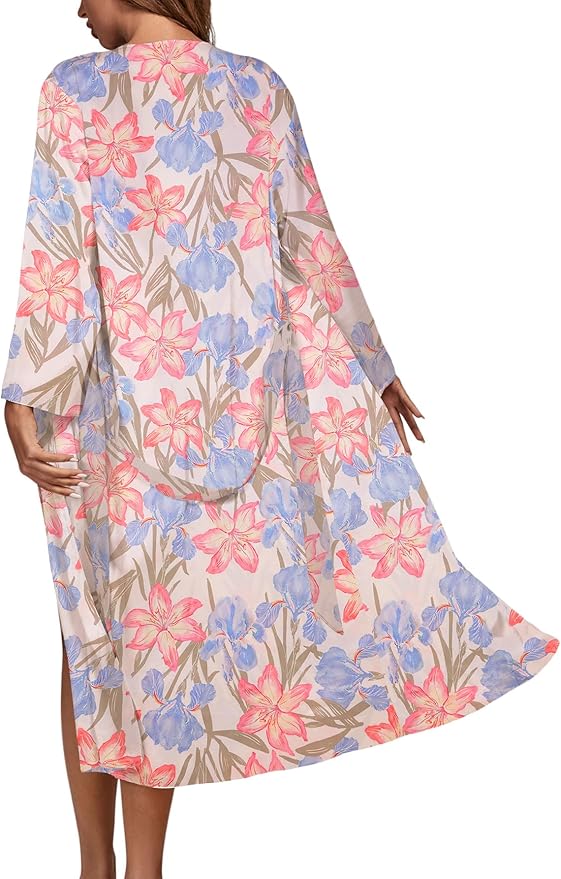 OPOIPIN Women's 3 Piece Pajama Set Sexy Cami Top and Shorts with Robe Sleepwear Loungewear Set