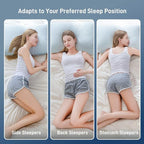 Alkyonos Shredded Memory Foam Cooling Medium Soft Viscose Derived from Bamboo Pillow Queen Size, Adjustable Hypoallergenic Hotel Quality Pillow for Back, Stomach and Side Sleeper, Oeko-TEX Certified